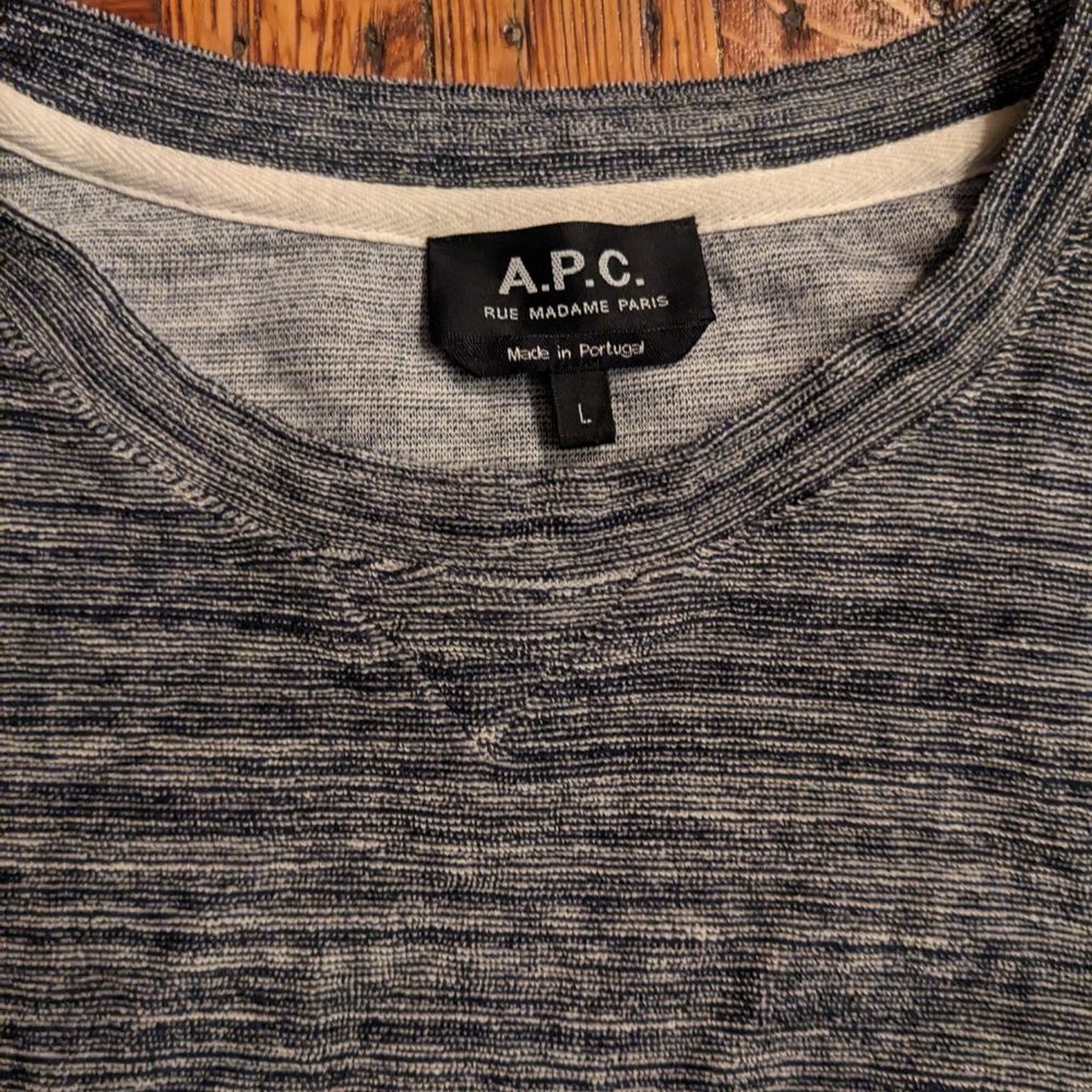 APC Terrycloth Blue/White Sweatshirt size L